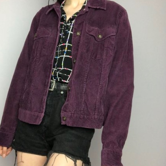 Coats | Purple Corduroy Jacket | Poshmark